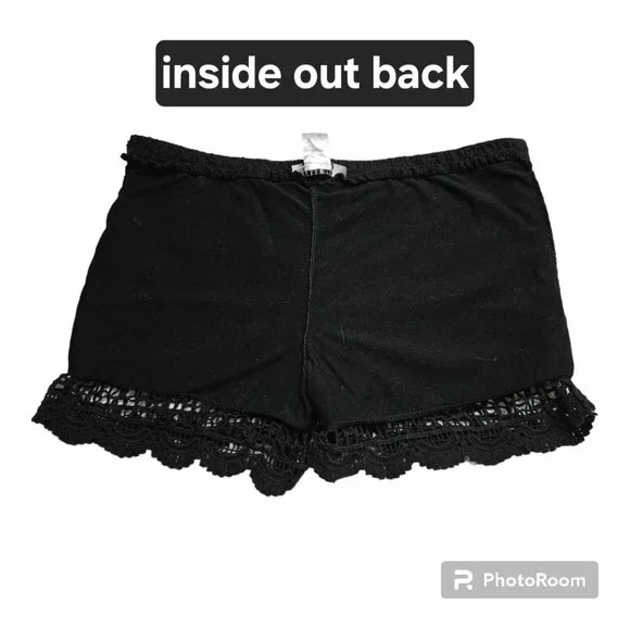 Juniors dizzylizzy Black Lace Shorts Size Large - Picture 4 of 9